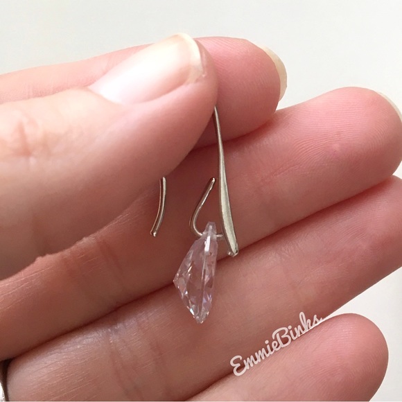 New Beautiful Classic Teardrop Crystal Drop Dangle Earrings - Bridal Formal Date - Picture 12 of 16